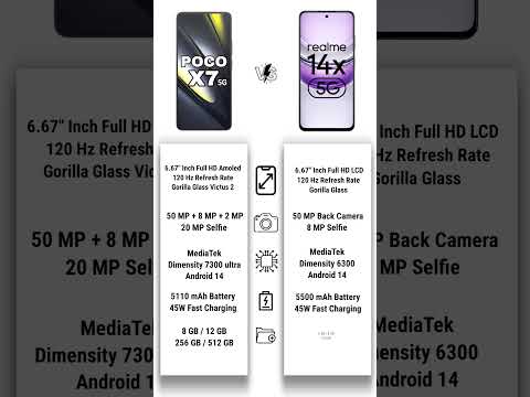 poco x7 5g vs realme 14x 5g Specification Comparison #realme14x5g #pocox7pro #poco