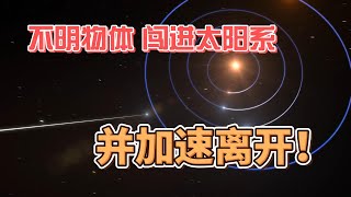 不明物体；闯入太阳系；并加速离开