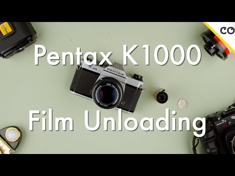 How to Unload Film on a Pentax K1000 || Film Unloading