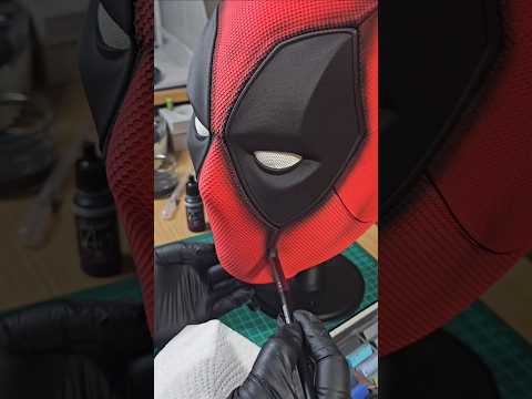 I shortened the stand and weathered my Deadpool mask