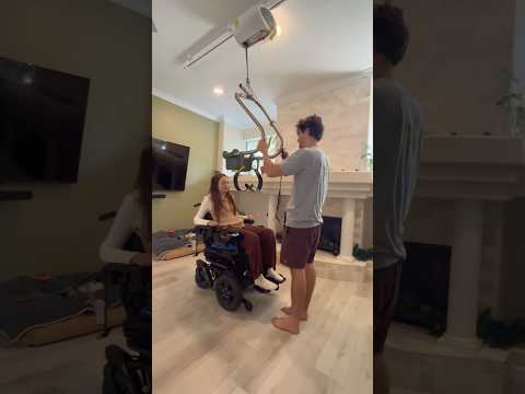 Sure Hands Lift Transfer Part 1 #quadriplegic #surehandslift #spinalcordinjury @surehands1128