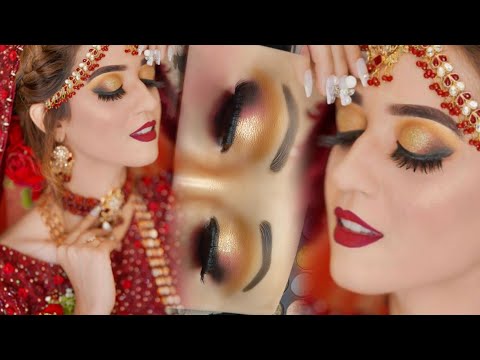 Step -by - Step INDIAN / ASIAN BRIDAL EYE MAKEUP TUTORIAL | Bridal Makeup Tutorial for Beginners |