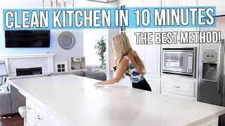 10 Minute Kitchen Cleaning Routine! The BEST Method!