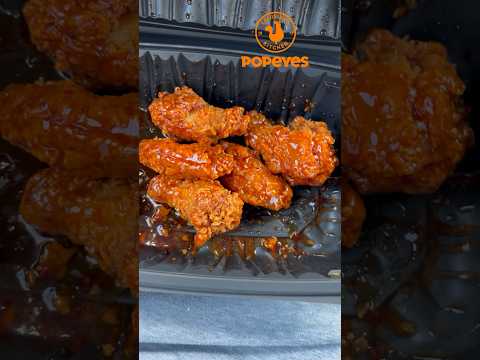 Popeyes Sweet and Spicy Wings #chickendishes #popeyes #bbqchicken #wings #saucy #foodreview