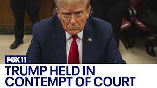 Trump held in contempt of court