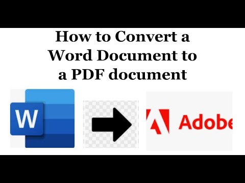 How to convert a word document to pdf document