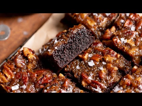 Gooey Bourbon Pecan Pie Brownies