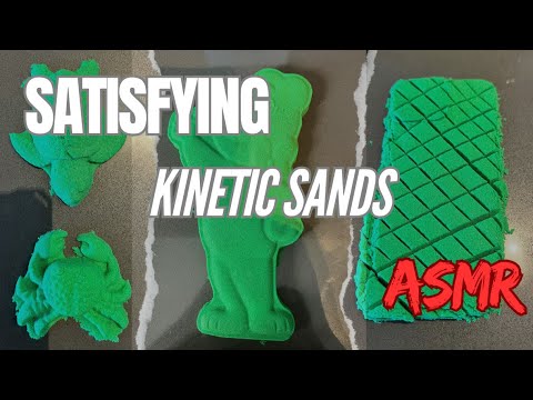 SATISFYING💥GREEN KINETIC SANDS 🟢🟩