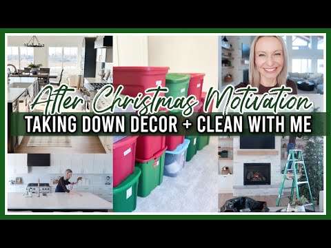 AFTER CHRISTMAS MOTIVATION! | TAKING DOWN CHRISTMAS DECOR + CLEAN WITH ME JANUARY 2024