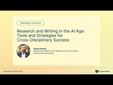 Research and Writing in the AI Age: Tools and Strategies for Cross Disciplinary Success