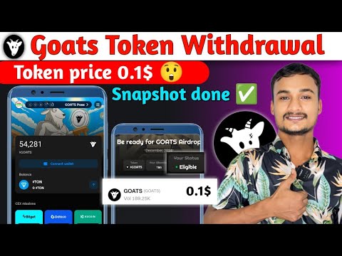 Goats Airdrop Snapshot Done ✅ | Goats Airdrop withdrawal 🤑 | Goats Token price ✅