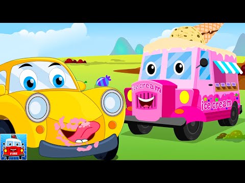 Icecream Truck Song & Car Cartoon Video for Toddlers