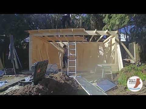 Installing a Lillevilla 345 Logcabin Timelapse - close up