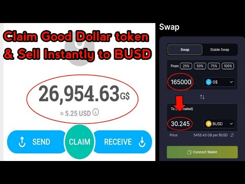 $Good Dollar | Claim Free Sell Airdrop | Claim Good Dollar & How to Swap Good Dollar To Busd + Proof