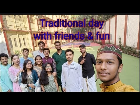 traditional day ko doston ke sath special banaya #traditional #friendship #shorts #collegememories