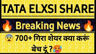 Tata Elxsi share latest news today | Tata Elxsi share news today #stocks #stockmarket