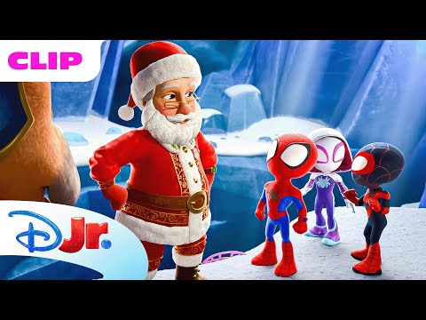 Marvel's Spidey and his Amazing Friends | Team Spidey Saves Santa Claus 🎅 | @disneyjr