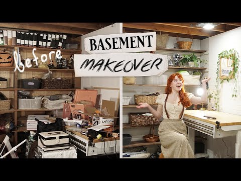 A Basement MAKEOVER || Making a Costume Workshop!