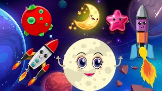 Hey Baby Sensory - Rocket and Moon Star! Fun Dance Video with music and animation! Stimulating Video