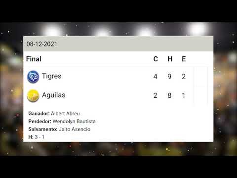 Resultados Beisbol invernal RD 08/12/2021