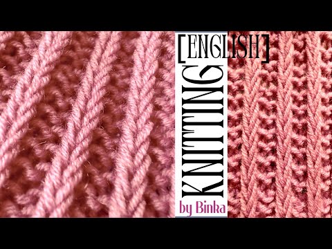 [English] How to knit an original double sided rib stitch.