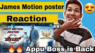 James (Kannada) - Racy Motion Poster Reaction 😍🔥🙏 and Review Powerstar puneeth rajkumar sir love u