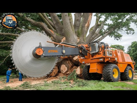 Extreme Dangerous Fastest Big Chainsaw Cutting Tree Machines - Monster Removes Tree Stump | Part 11