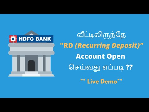 How to open HDFC RD (Recurring Deposit) Online in Tamil? |HDFC RD Online Netbanking |How To-In Tamil