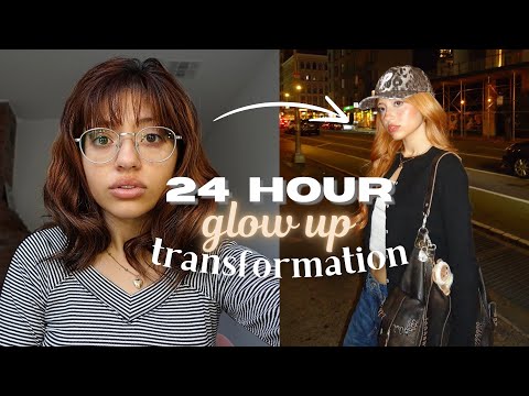 changing my ENTIRE appearance in 24 hours 💇🏼‍♀️✨*GLOW UP TRANSFORMATION*