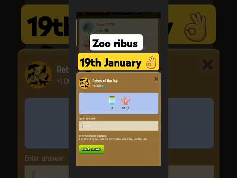 Zoo Ribus of the day on 29th January |zoob ribus of the day |zoo airdrop|zoo ribus|||