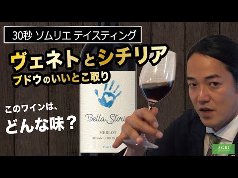 【ソムリエ試飲】ベッラ・ストーリア　メルロー・オーガニック｜アグリワインチャンネル #Shorts