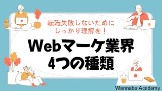 Webマーケティング業界の4つの業態-1分で分かる最新Webマーケ情報#03| Wannabe Academy（ワナビーアカデミー)