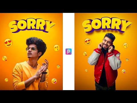 Sorry Concept Photo Editing 2022 New Creative Photo Editing in Telugu || Picsart Photo Editing