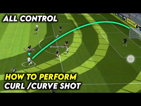 How To Perform Curl / Curve Shots Tutorial | eFootball 2023 Mobile (Classic, Touch & Flick Control)