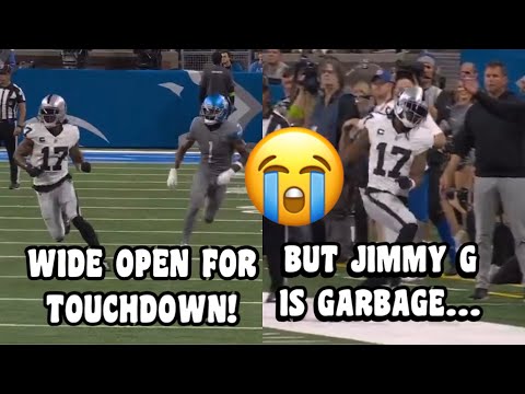 Davante Adams HEATED AT JIMMY Garoppollo 🤬 JIMMY G SUCKS! Raiders Vs Lions 2023 highlights