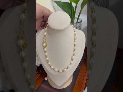 New Arrival -  Gold Coin Pearl Beads Necklace