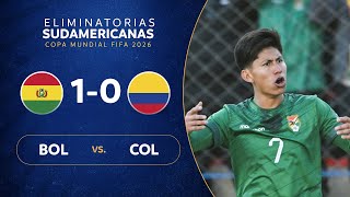 BOLIVIA vs. COLOMBIA [1-0] | RESUMEN | ELIMINATORIAS SUDAMERICANAS | FECHA 9