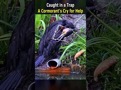 Caught in a Trap, A Cormorant’s Cry for Help