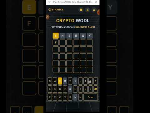 Binance crypto wodl complete answers $25,000 algo weekly theme Eco Friendly Blockchain round 5(end😲)