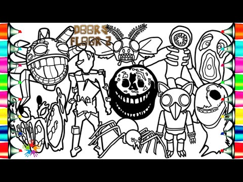 Roblox DOORS FLOOR 2 Coloring Pages / How To Color New Jumpscares & Entities / NCS Music