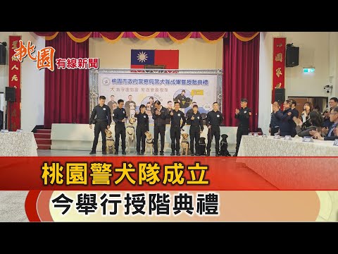 桃園有線新聞20241212-市警局警犬隊成軍 舉行授階典禮