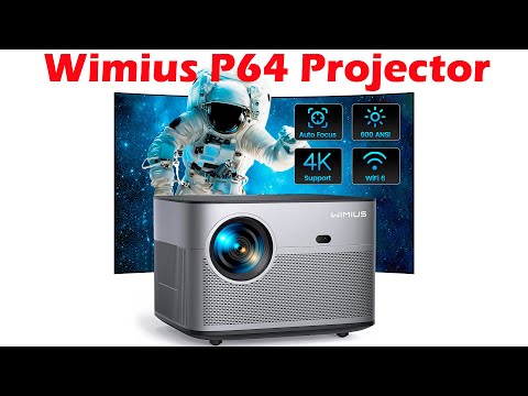 Wimius P64 Projector Native 1080P Full HD 500 ANSI 15000L 4K Supported WIFI 6 Bluetooth Projector