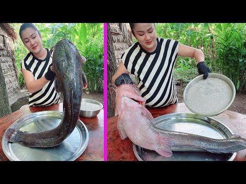 Yummy big catfish cooking - Cooking with Sreypov