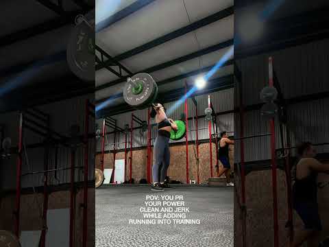 160 lb power clean and jerk PR #fitnessmotivation #cleanandjerk #training #fitness