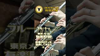 永田町・桜田門・有楽町 [フルートで東京メトロ"有楽町線"の駅メロを演奏してみた！⑥] #shorts