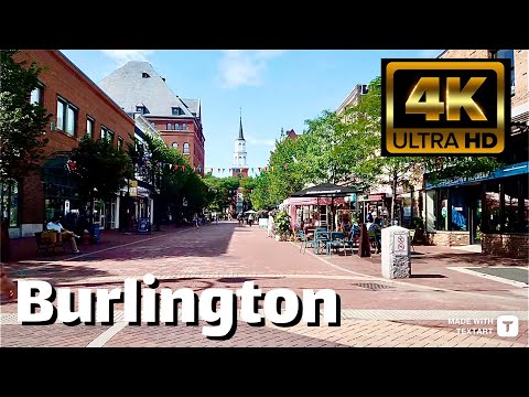 【4K】Burlington Vermont - Day Walk - July 2023