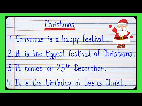 10 Easy Lines on Christmas Day In English l Short Essay On Christmas l Essay Writing l Christmas Day