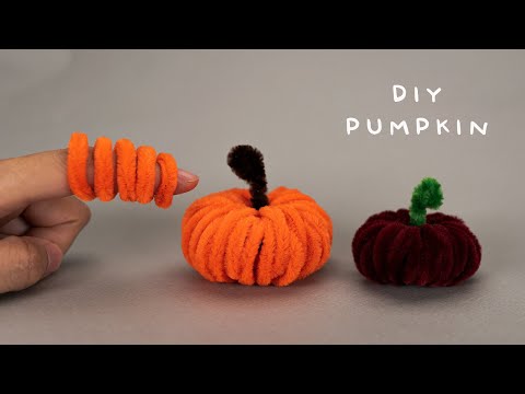 DIY Halloween Pumpkin - Easy Pipe Cleaner Pumpkin - DIY Halloween Decorations