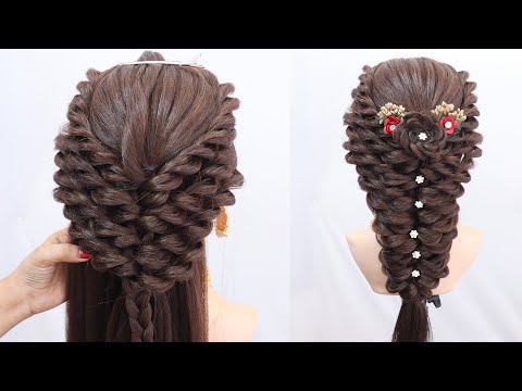 Beautiful Braided Hairstyle Step By Step | Haw To Make Ponytail Hairstyle For   Ladies | Hairstyles