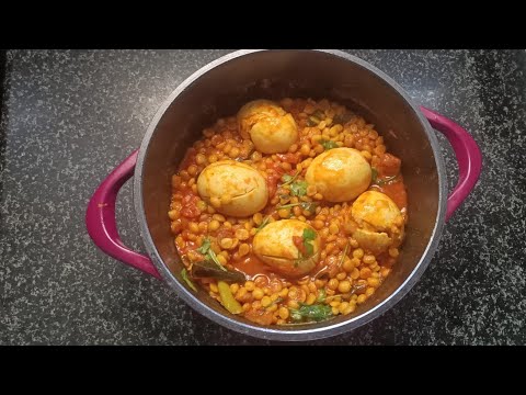 Egg pachhisanagapappu(chanadal)Masala curry in telugu/tasty&simple recipe 😋 Harithas Kitchen